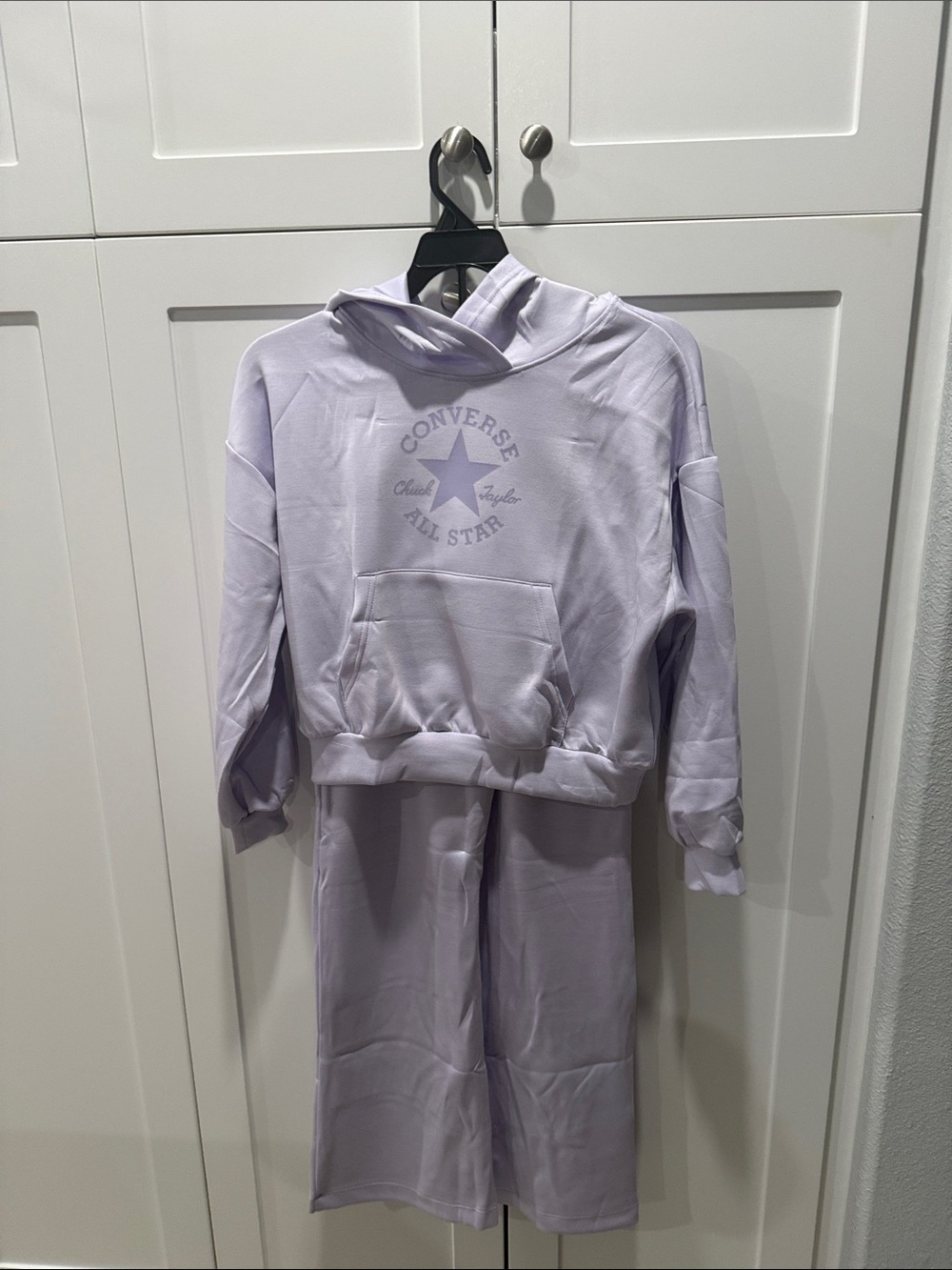 Converse Lavender Kids Hooded Pajama Set